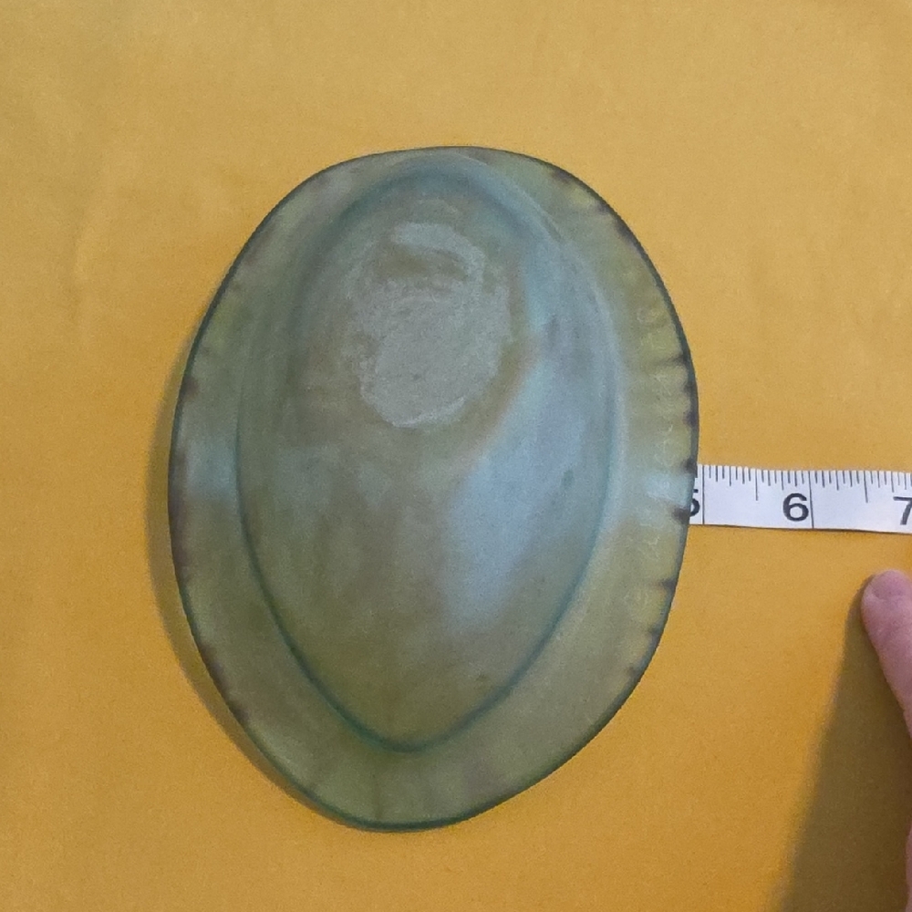 Vintage Annieglass (Signed) Small Oval Glass Bowl - Picture 5 of 8